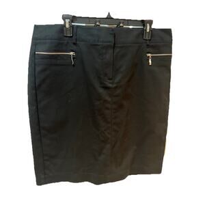 New Directions Women’s Skirt Size 16 Black Pencil Straight Work Office Teacher